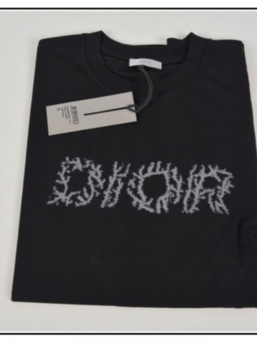 Dior Black Tee with Gray Graphic Logo - Picture 3 of 3